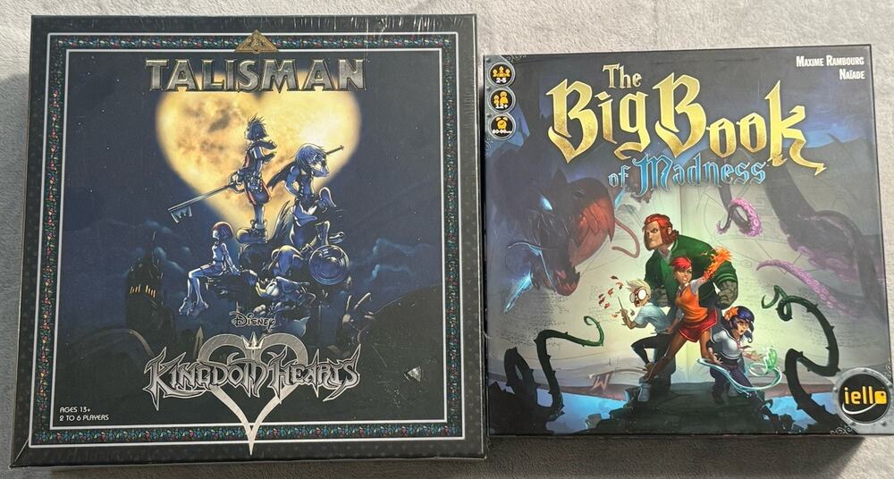 New Kingdom Hearts Edition of Talisman Board Game Lot & Used Big Book Of Madness